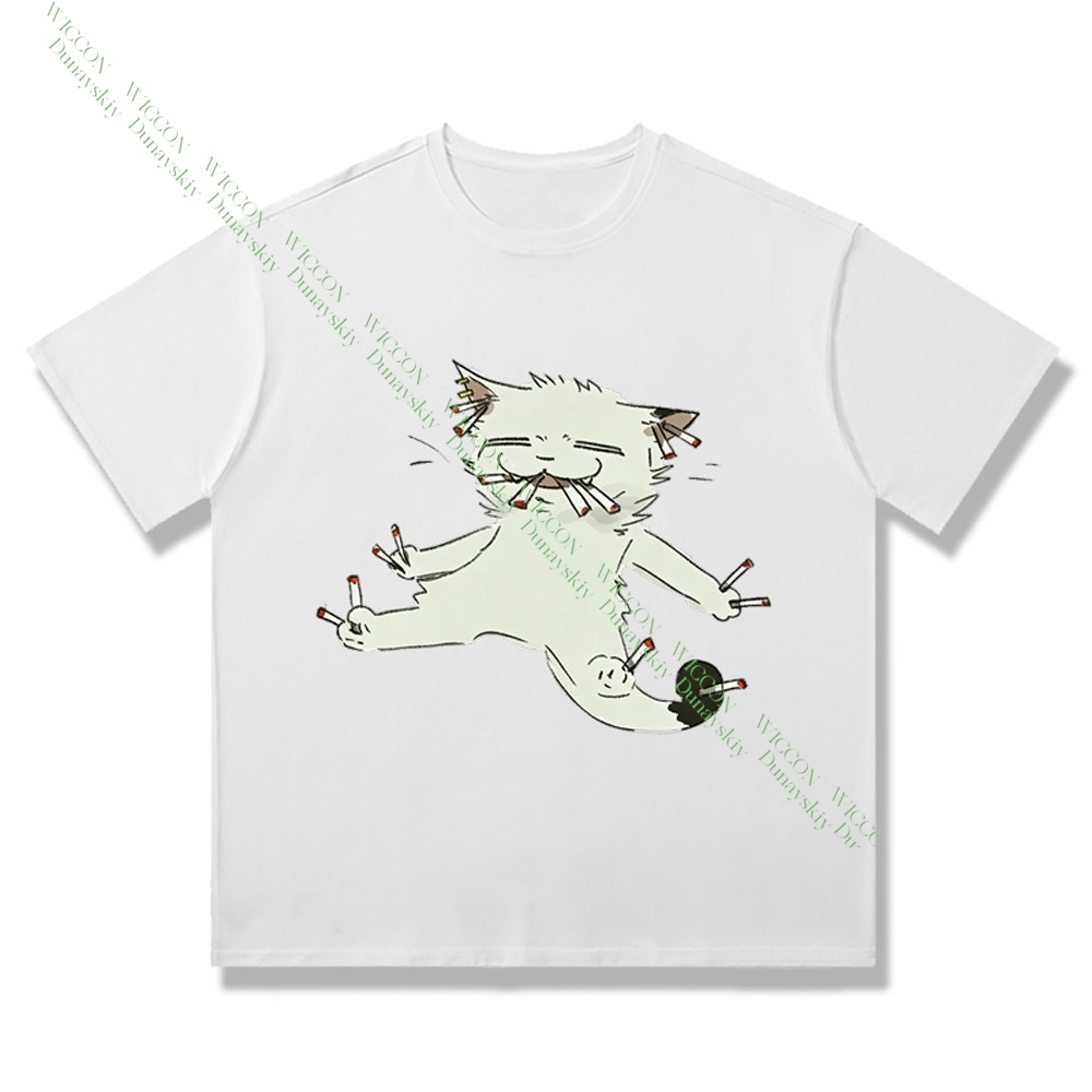 Chainsmoker Cat Yaniko Satou C - огляд і ціна Anime Merchandise Shirt