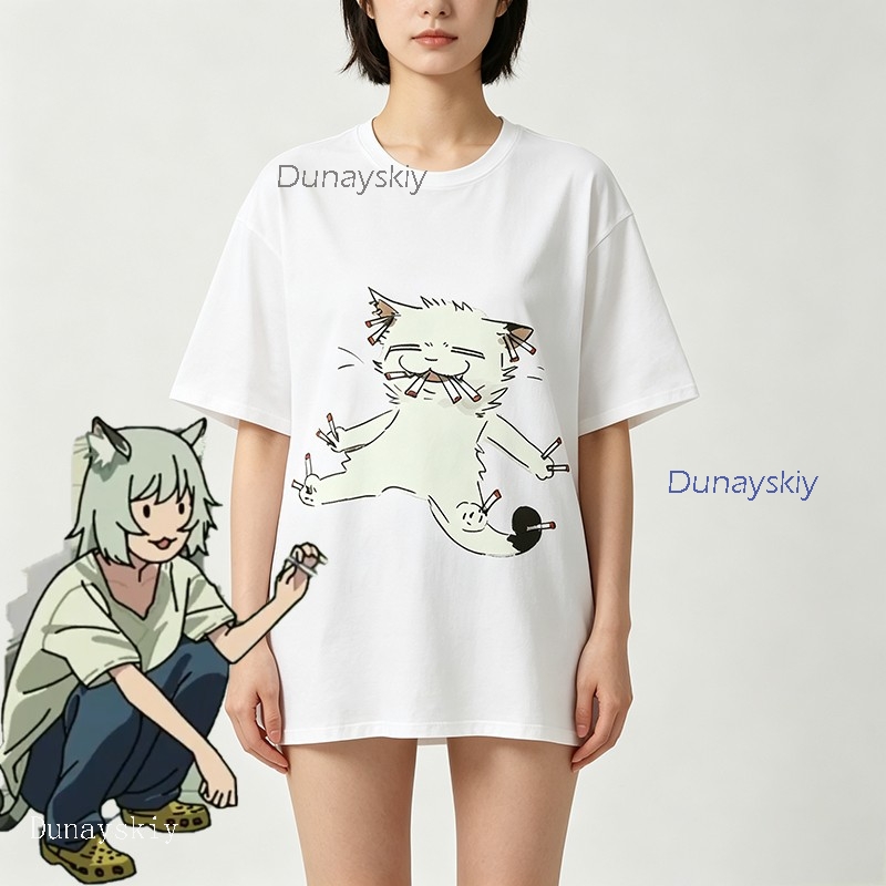 YesOk Chainsmoker Cat Yaniko S - огляд і ціна Anime Merchandise Shirt