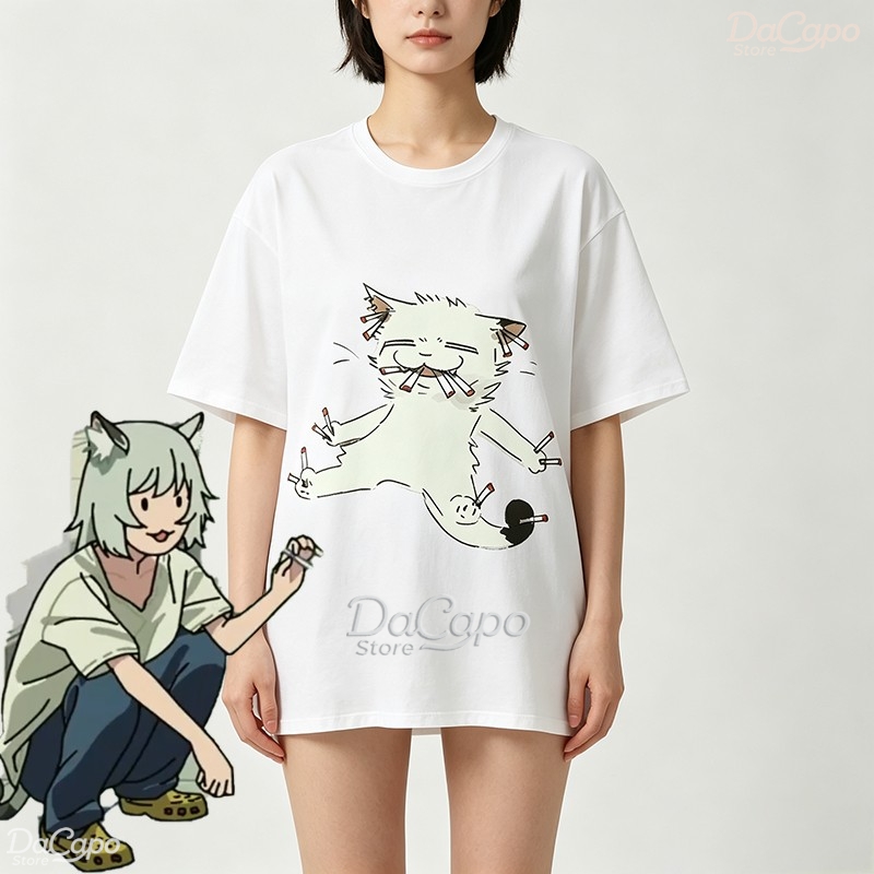 Chainsmoker Cat Yaniko Satou C - огляд і ціна Anime Merchandise Shirt